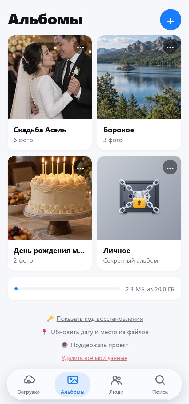 Альбомы My Albums: свадьба, поездка, день рождения и секретный альбом